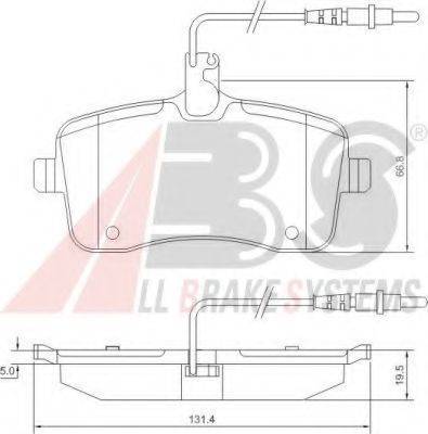 A.B.S. 37430OE Комплект гальмівних колодок, дискове гальмо