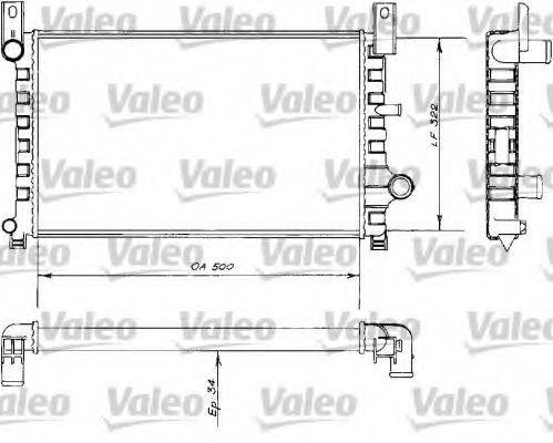 VALEO 730484 Радіатор, охолодження двигуна