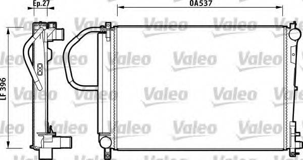 VALEO 232883 Радіатор, охолодження двигуна