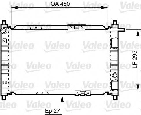 VALEO 734250 Радіатор, охолодження двигуна