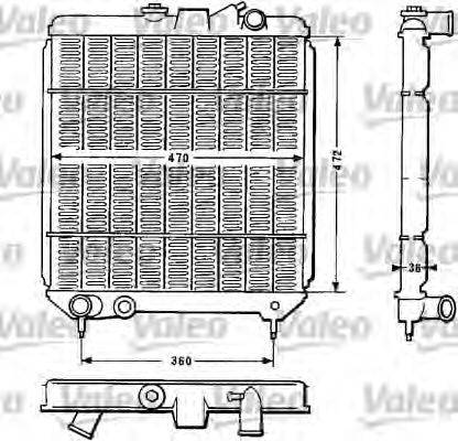 VALEO 34280 Радіатор, охолодження двигуна