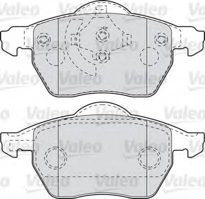 VALEO 598483 Комплект гальмівних колодок, дискове гальмо