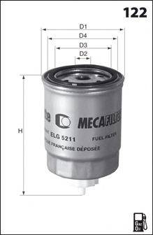 MECAFILTER ELG5228 Паливний фільтр