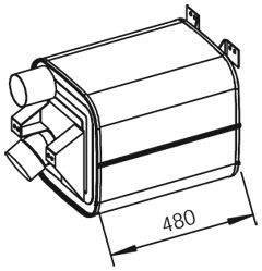 DINEX 51330 Середній глушник вихлопних газів