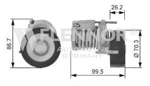FLENNOR FA20904 Натяжна планка, полікліновий ремінь