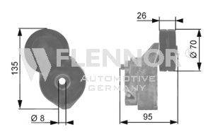 FLENNOR FA26994 Натяжний ролик, полікліновий ремінь