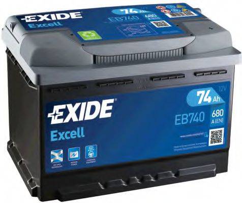EXIDE EB740 Стартерна акумуляторна батарея; Стартерна акумуляторна батарея