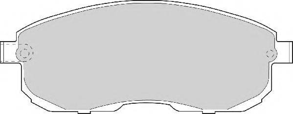 NECTO 21561 Комплект гальмівних колодок, дискове гальмо