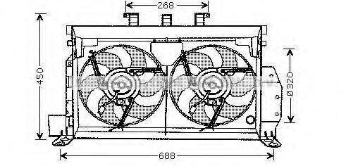 AVA QUALITY COOLING CN7521 Вентилятор, охолодження двигуна
