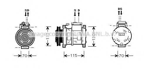 AVA QUALITY COOLING CRAK064 Компресор, кондиціонер