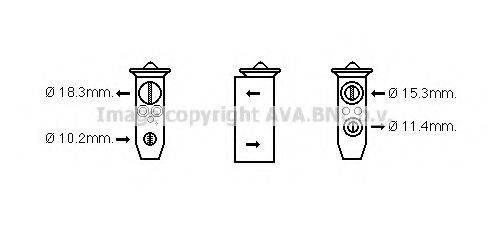 AVA QUALITY COOLING DN1367 Розширювальний клапан, кондиціонер