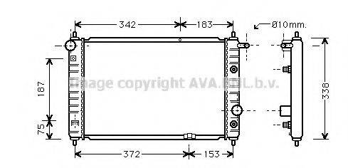 AVA QUALITY COOLING DW2008 Радіатор, охолодження двигуна