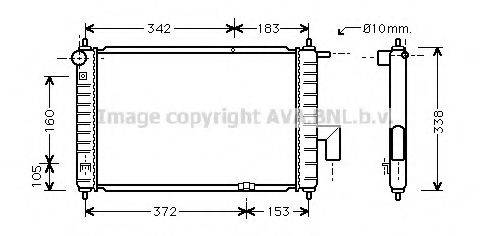 AVA QUALITY COOLING DW2046 Радіатор, охолодження двигуна