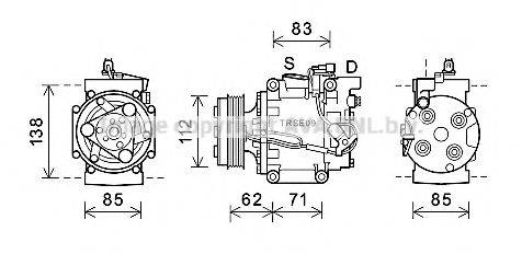 AVA QUALITY COOLING HDK302 Компресор, кондиціонер