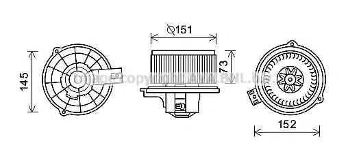 AVA QUALITY COOLING KA8233 Електродвигун, вентиляція салону