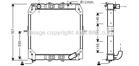 AVA QUALITY COOLING ME2165 Радіатор, охолодження двигуна