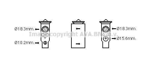 AVA QUALITY COOLING MS1634 Розширювальний клапан, кондиціонер