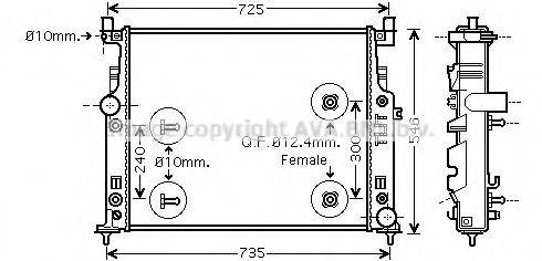 AVA QUALITY COOLING MSA2436 Радіатор, охолодження двигуна