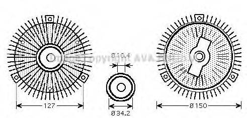 AVA QUALITY COOLING MSC415 Зчеплення, вентилятор радіатора