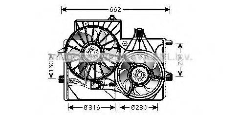 OPEL 13130033 Вентилятор, охолодження двигуна