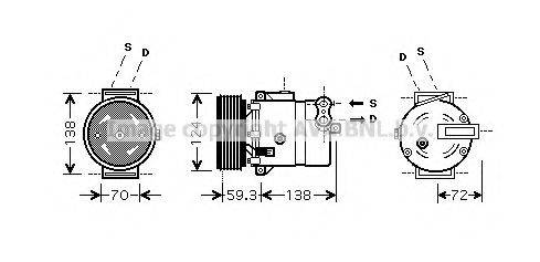 AVA QUALITY COOLING OLK413 Компресор, кондиціонер