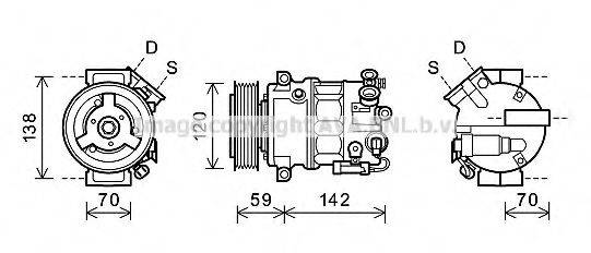 AVA QUALITY COOLING OLK578 Компресор, кондиціонер