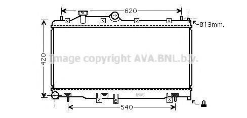 AVA QUALITY COOLING SU2097 Радіатор, охолодження двигуна