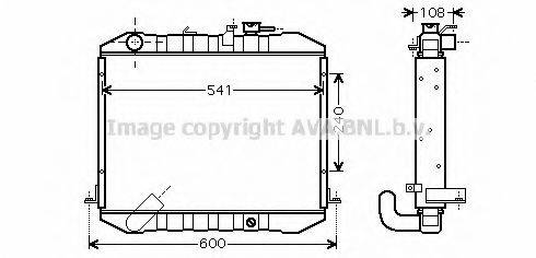 AVA QUALITY COOLING TO2372 Радіатор, охолодження двигуна