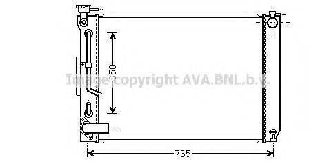 AVA QUALITY COOLING TO2648 Радіатор, охолодження двигуна