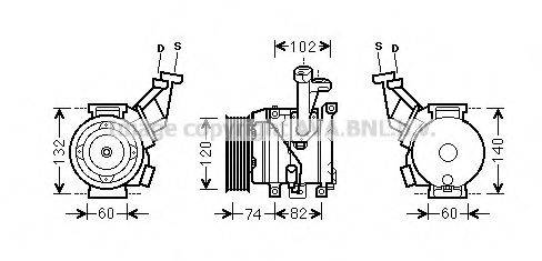 AVA QUALITY COOLING TOK635 Компресор, кондиціонер