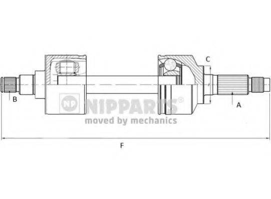 NIPPARTS N2811006 Приводний вал