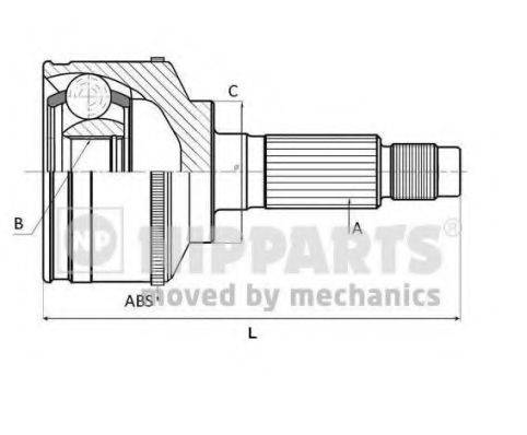 NIPPARTS N2820317 Шарнірний комплект, приводний вал