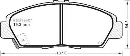 MGA 379 Комплект гальмівних колодок, дискове гальмо