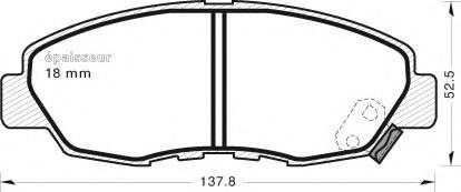 MGA 414 Комплект гальмівних колодок, дискове гальмо