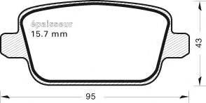 MGA 865 Комплект гальмівних колодок, дискове гальмо