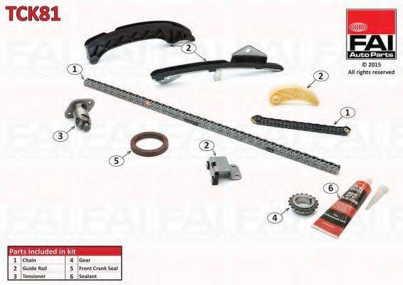 FAI AUTOPARTS TCK81 Комплект мети приводу розподільного валу