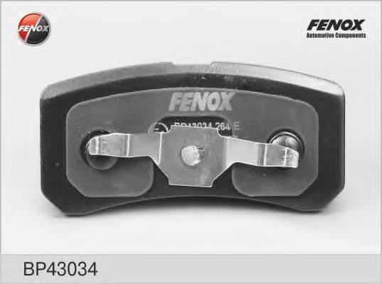 FENOX BP43034 Комплект гальмівних колодок, дискове гальмо