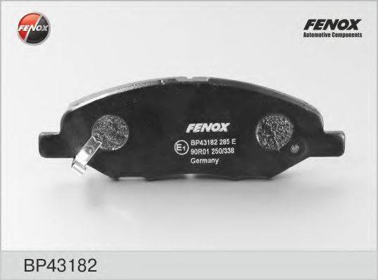 FENOX BP43182 Комплект гальмівних колодок, дискове гальмо