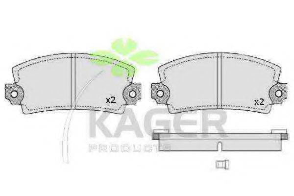 KAGER 20141 Комплект гальмівних колодок, дискове гальмо