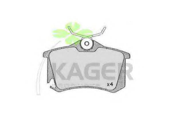 KAGER 350686 Комплект гальмівних колодок, дискове гальмо