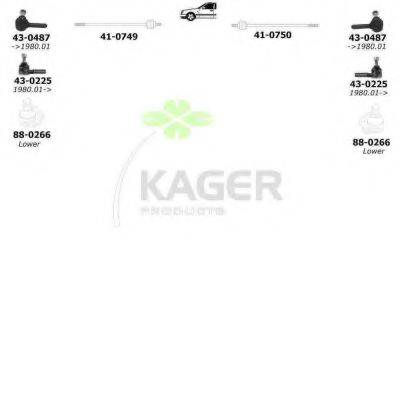 KAGER 800777 Підвіска колеса