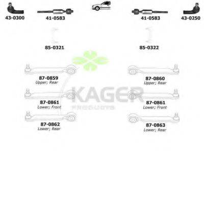 KAGER 800801 Підвіска колеса