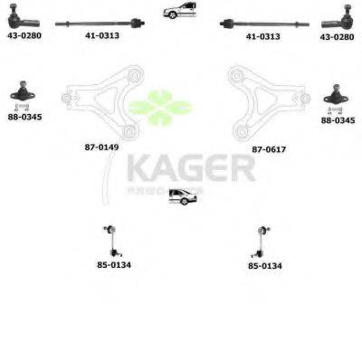 KAGER 801282 Підвіска колеса