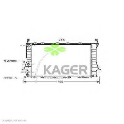 KAGER 310013 Радіатор, охолодження двигуна