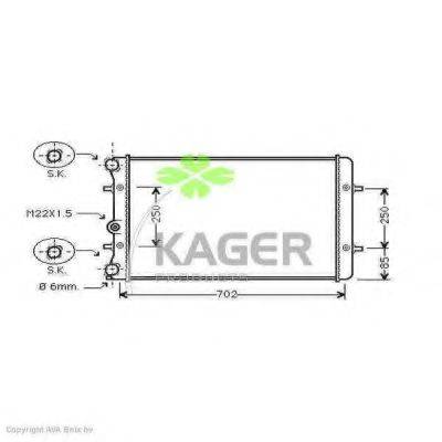 KAGER 310033 Радіатор, охолодження двигуна