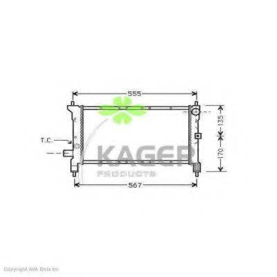 KAGER 310083 Радіатор, охолодження двигуна