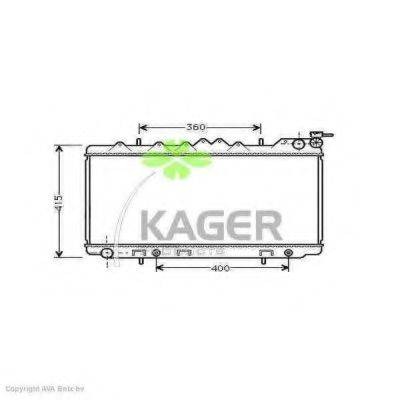 KAGER 310241 Радіатор, охолодження двигуна