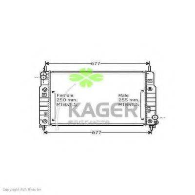 KAGER 310350 Радіатор, охолодження двигуна