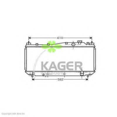 KAGER 310498 Радіатор, охолодження двигуна