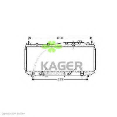 KAGER 310499 Радіатор, охолодження двигуна